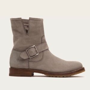 Frye Short Engineer Suede Grey Boots